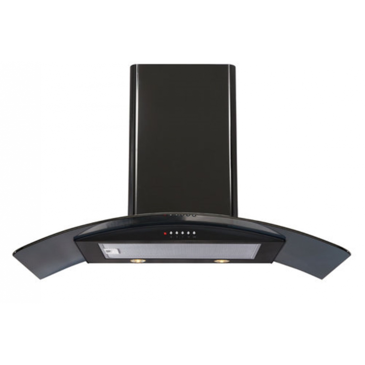 CDA CPX10BL Curved Glass 100cm Chimney Hood Sperrin Electronics